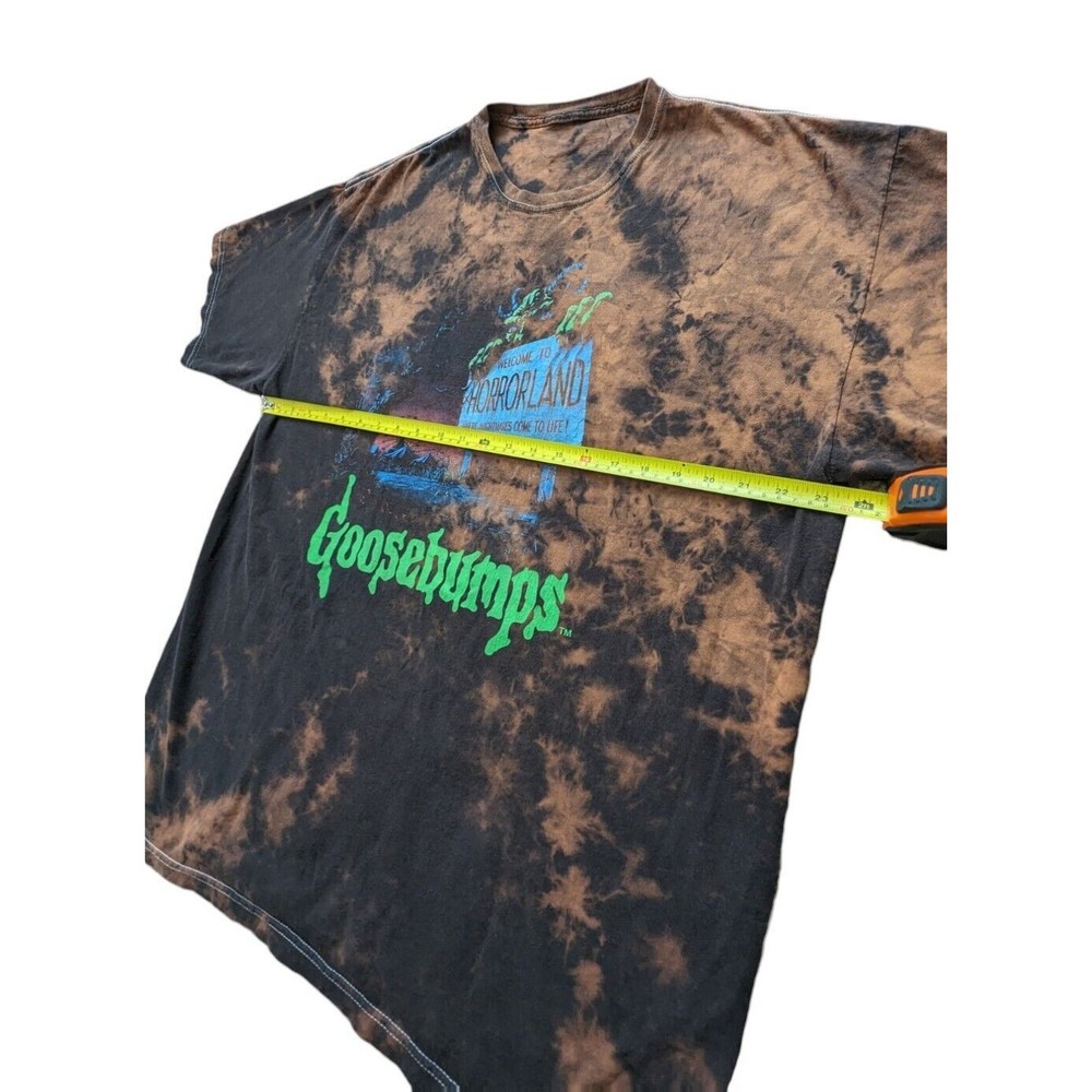 Goosebumps Welcome to HorrorLand T-Shirt Custom Bleach Tie Dyed RL Stine - Picture 9 of 11